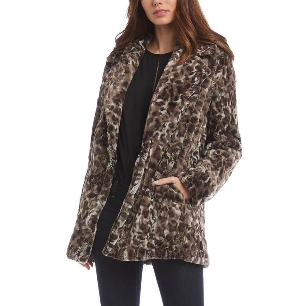 Fifteen Twenty NWT Leopard Faux Fur Jacket Size XS